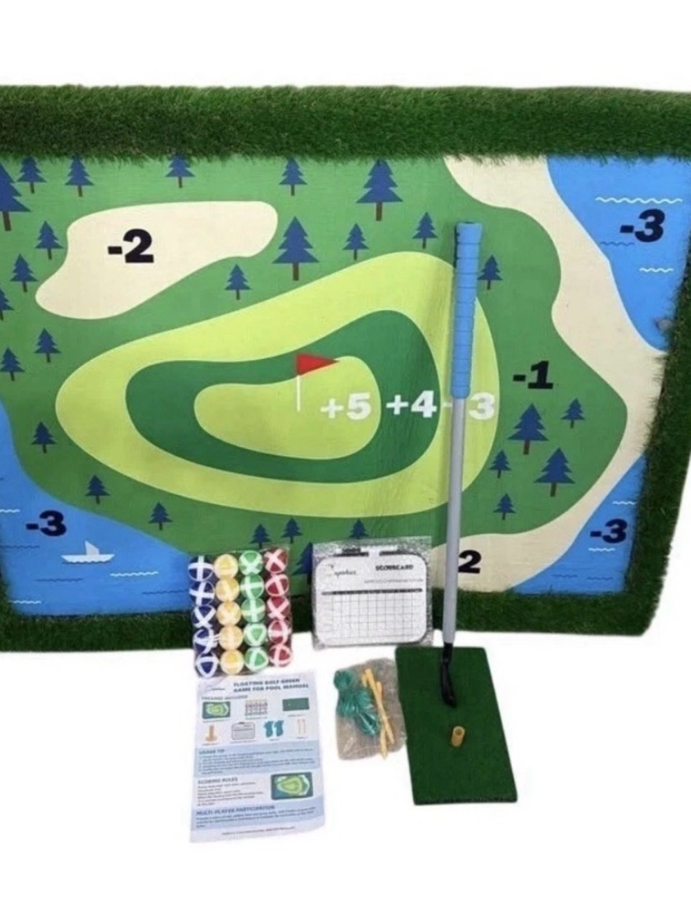 Floating golf game for pool